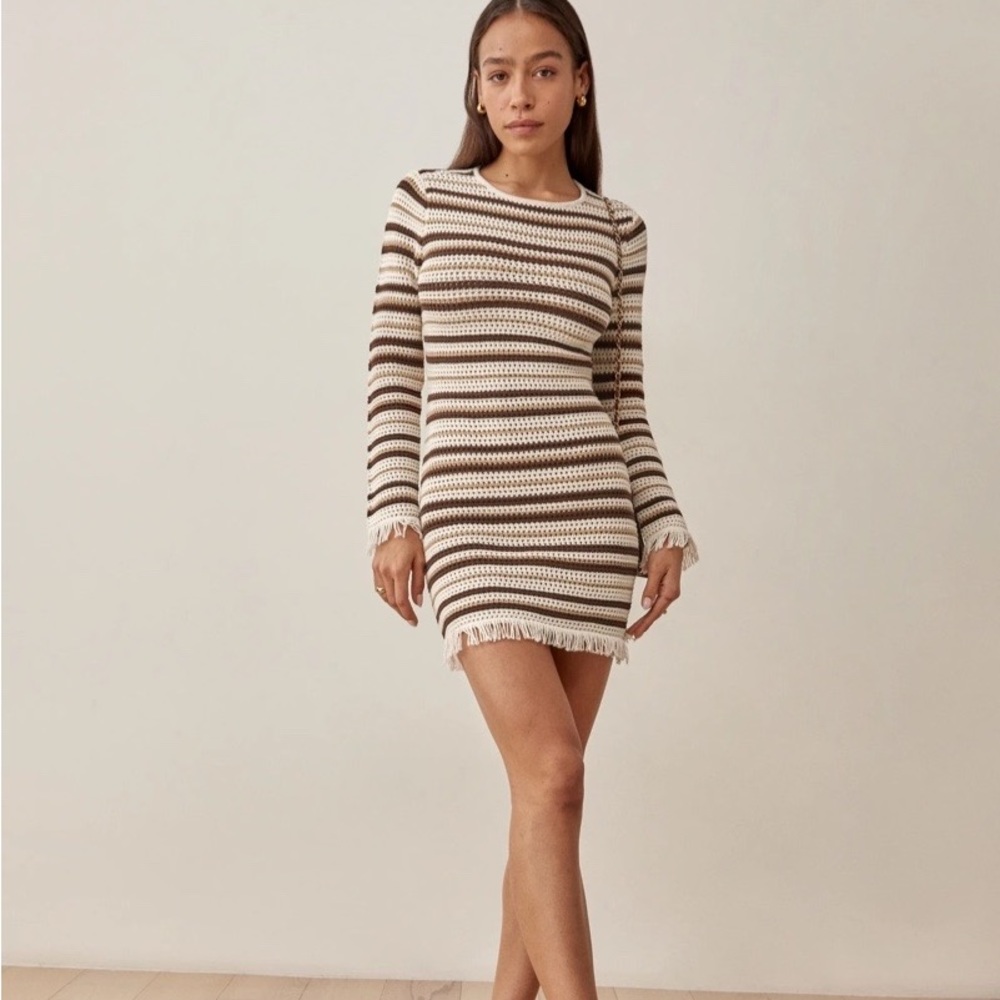 Reformation Pesca crochet dress